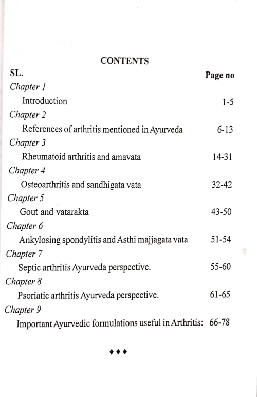 Arthritis: Ayurvedic Perspective